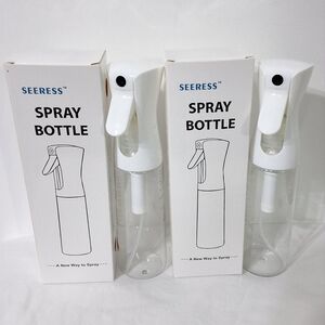 Seeress Continous White Clear Mist Spray Bottle, Bundle of 2, New In Box